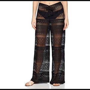 Kenneth Cole black lace swimsuit cover-up pants